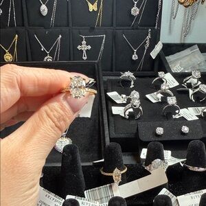 Moissanite sterling silver . 925 solid . No plated